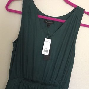 Long silk green maxi dress Banana Republic